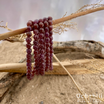 Bracelet lépidolite 6mm