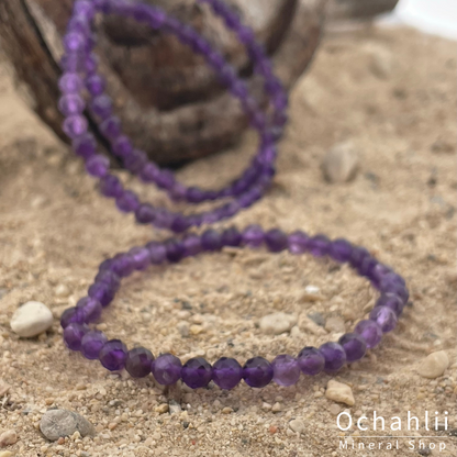 Amethyst Armband Facette 4mm