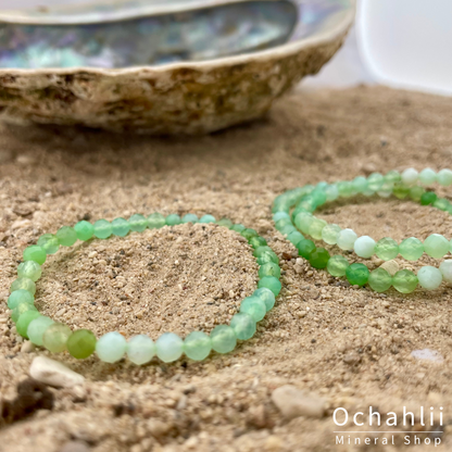 Chrysopraas armband facet 4mm