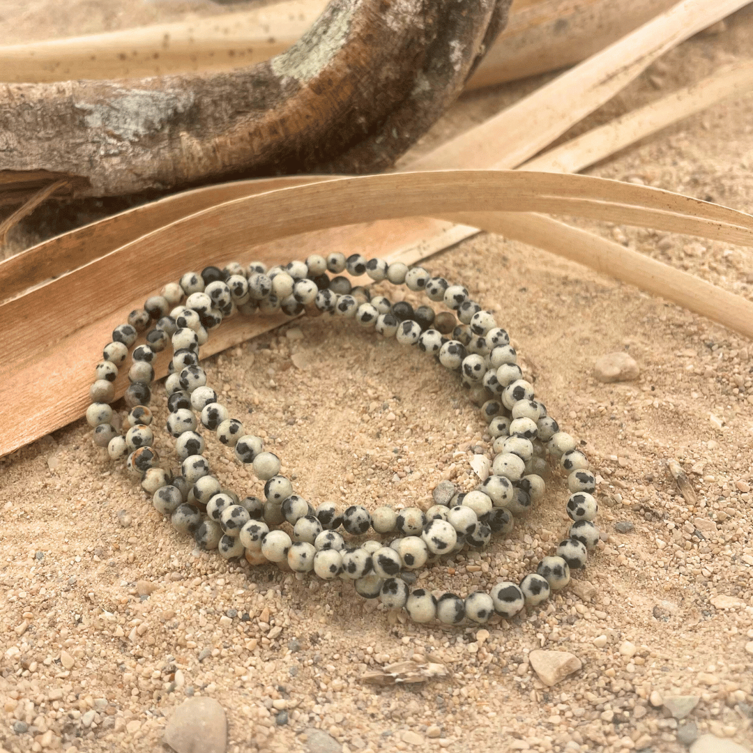 Jasper Dalmatian bracelet 4mm