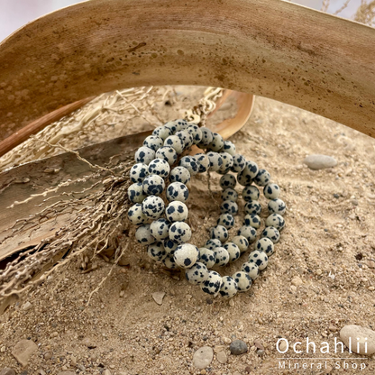 Jasper Dalmatian bracelet 8mm matt