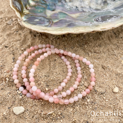 Pink Andesopal bracelet facet 4mm