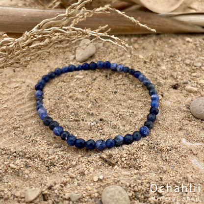 Sodalite bracelet Facet 4mm