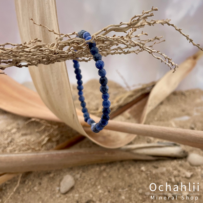 Sodalite bracelet Facet 4mm