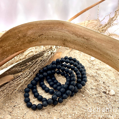 Obsidiaan zwart armband 8mm