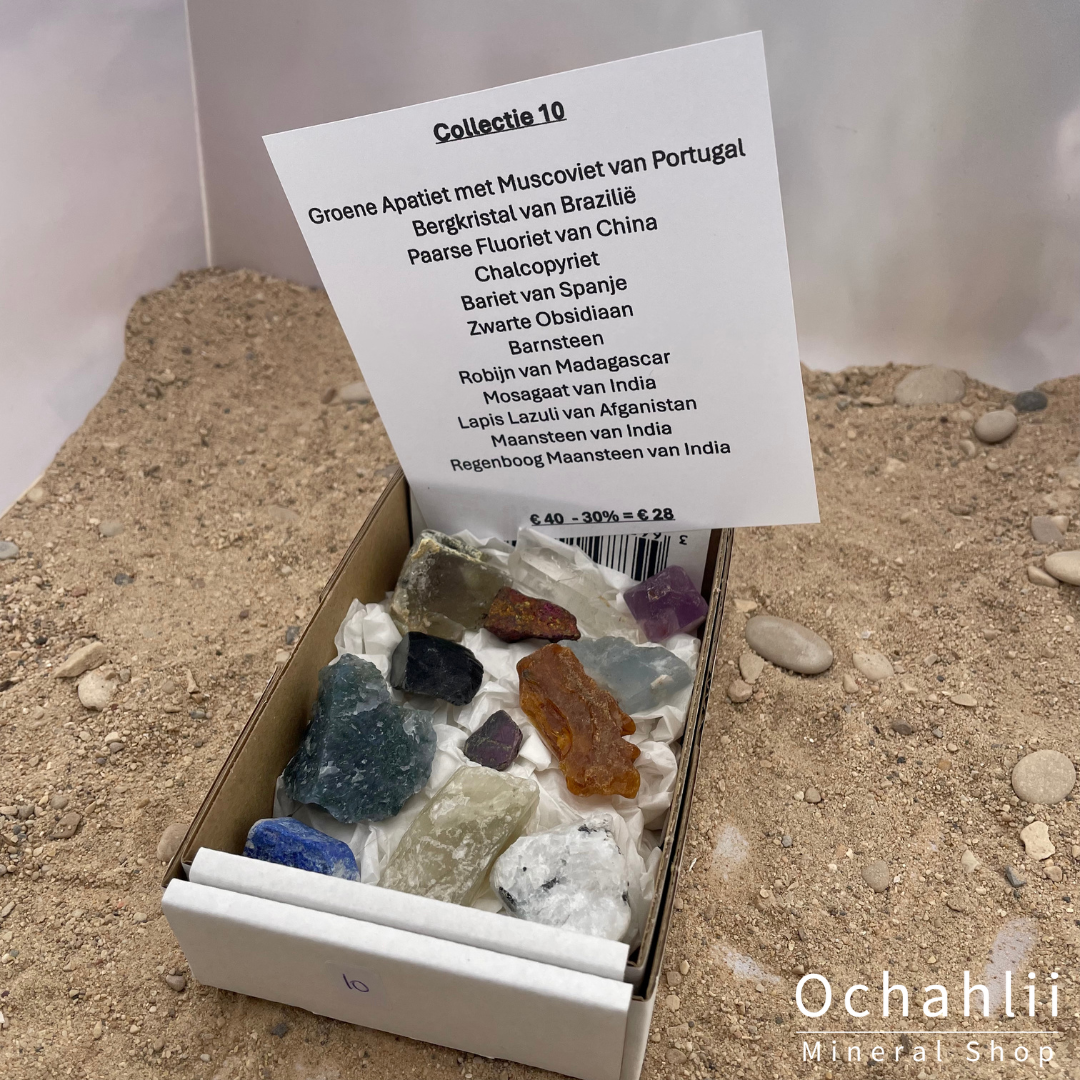 Mineralen box mixed collectie 10