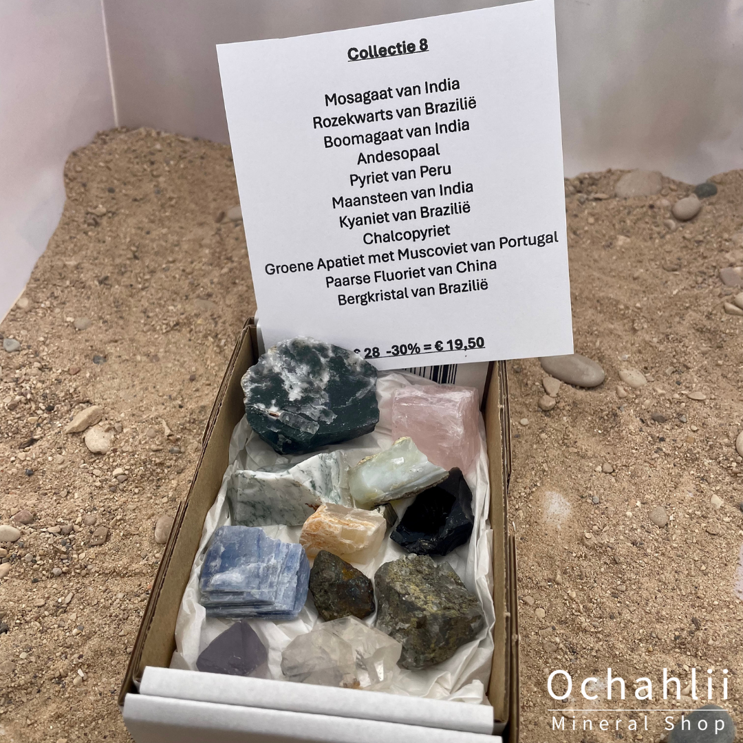 Mineralen box mixed collectie 8