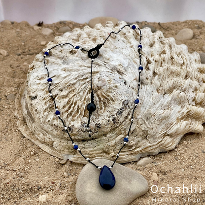 Sodalite necklace facet 4mm 