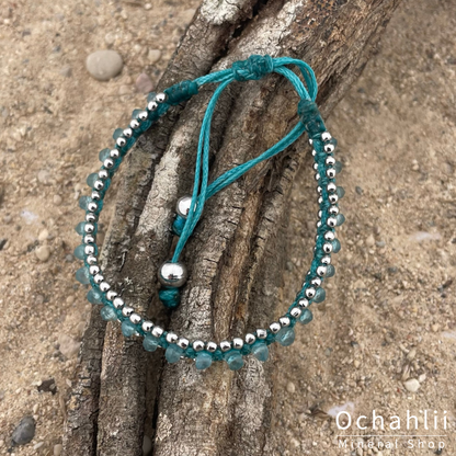 Bracelet apatite facette 4mm