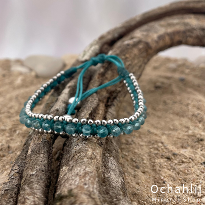 Bracelet apatite facette 4mm