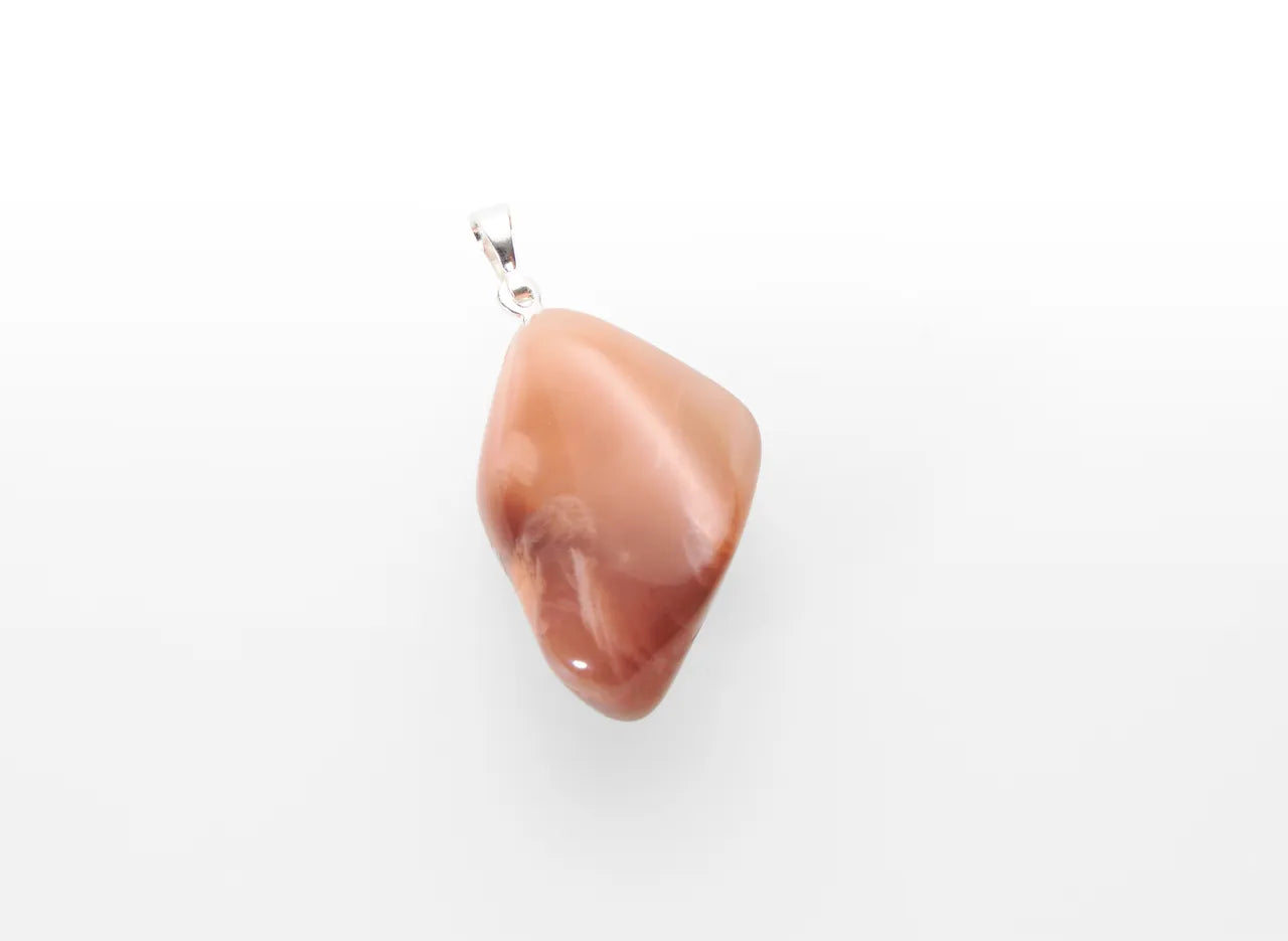 Moonstone tumbled stone pendant