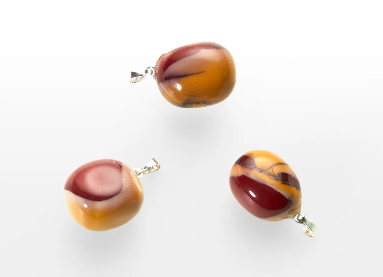 Mookaite tumbled stone pendant