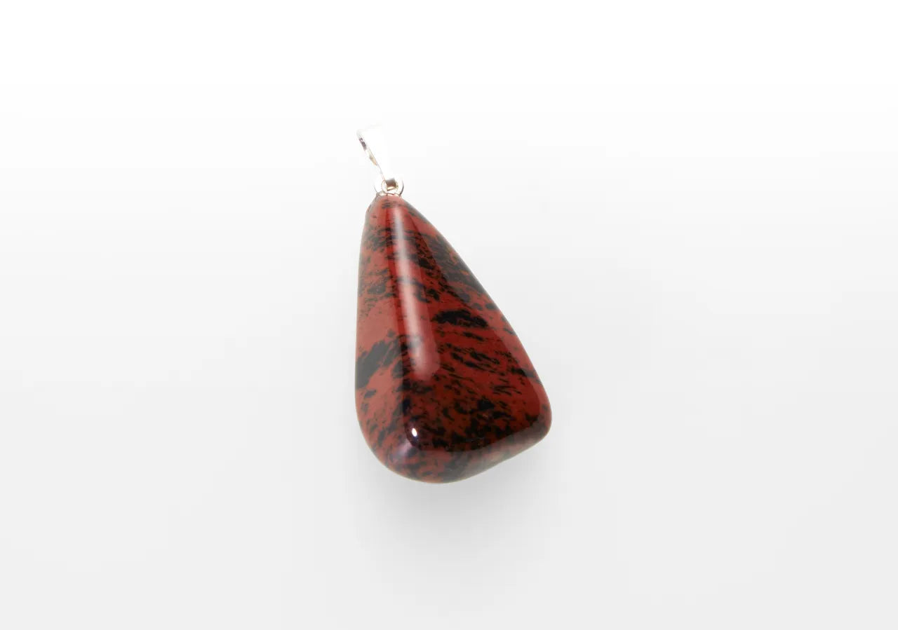 Tumbled stone pendant Obsidian Mahogany