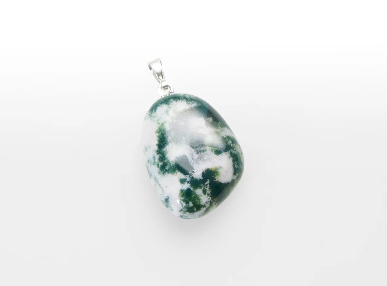 Tumbled stone pendant Tree agate