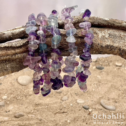 Fluorite rainbow split bracelet