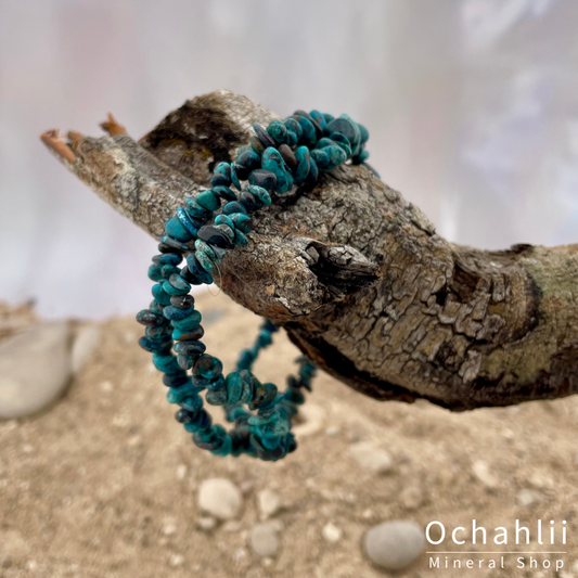 Chrysocolla split bracelet