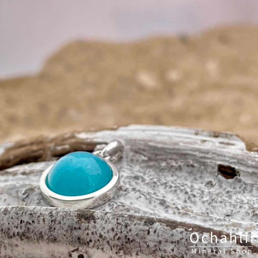 Amazonite silver pendant