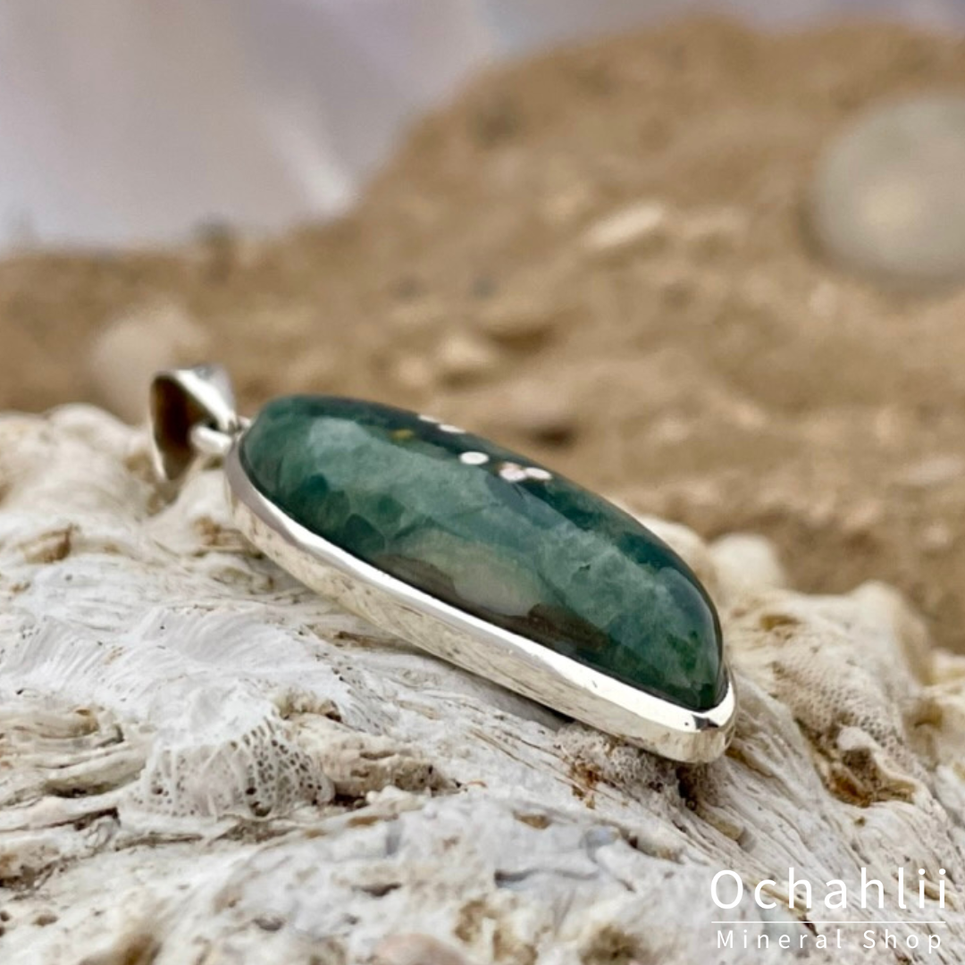 Jasper Ocean silver pendant