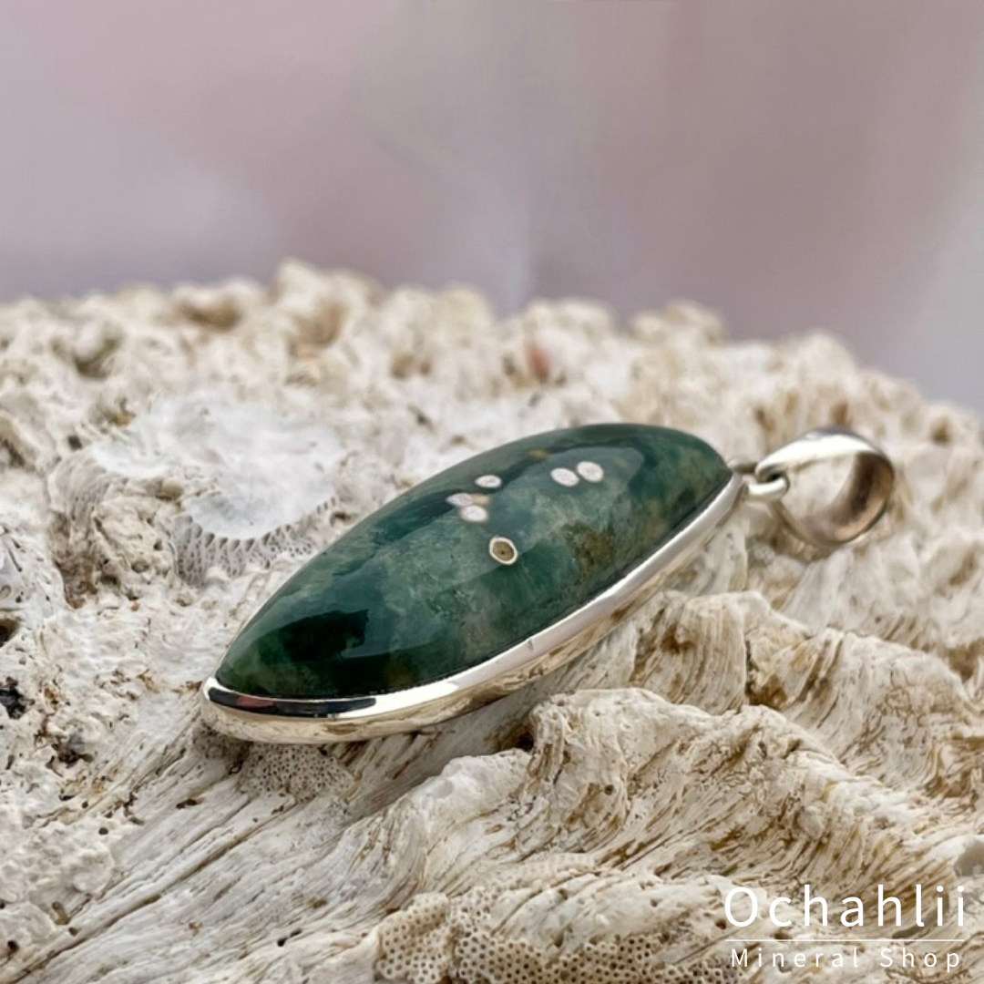 Jasper Ocean silver pendant