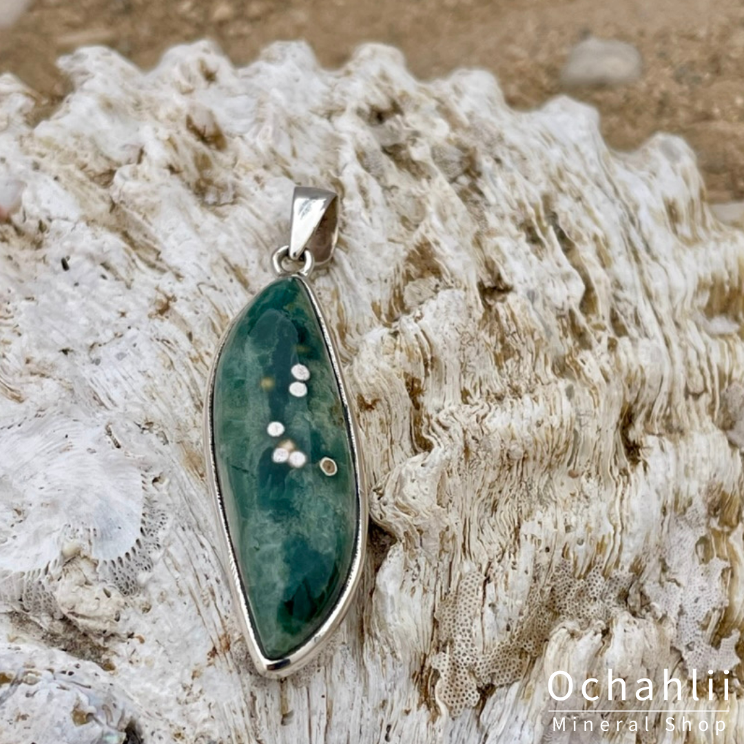 Jasper Ocean silver pendant