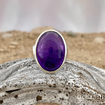 Amethyst Silberring Größe 57